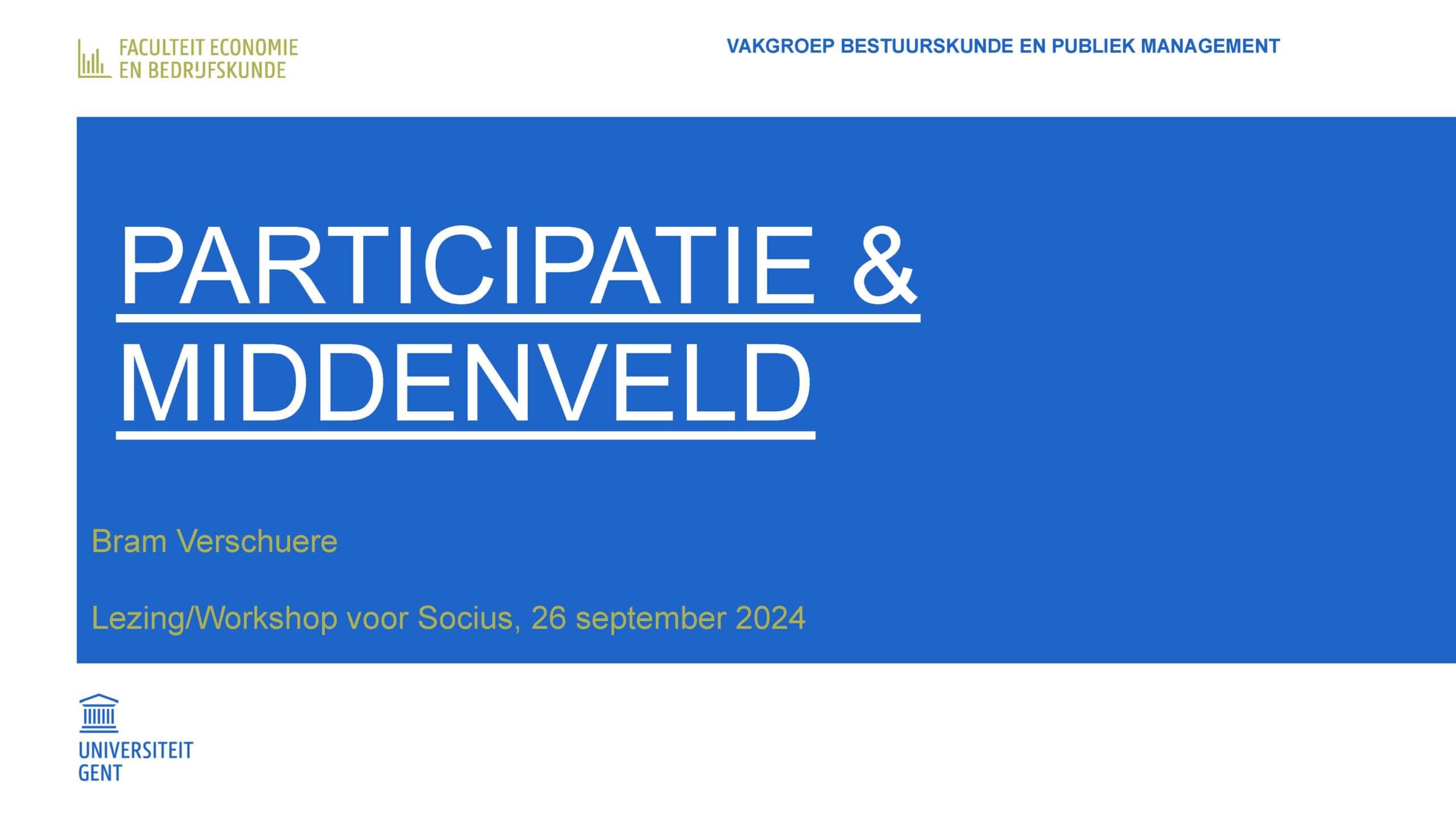 Het middenveld in een participatieve democratie